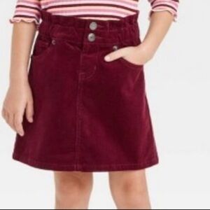 Cat & Jack Corduroy Burgundy Skirt